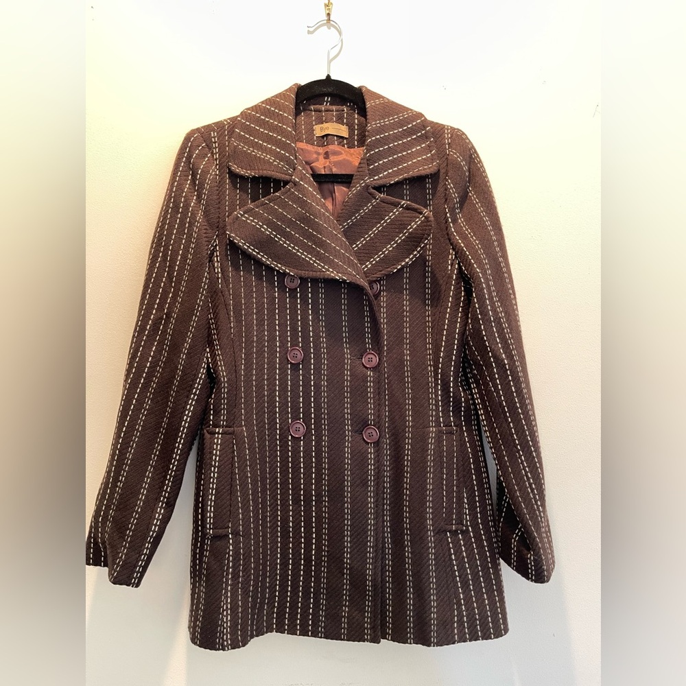 VINTAGE Stich Print Wool Coat from BYE
